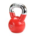 HMS Kettlebell żeliwny uchwyt chrom radełkowany HMS KTC06 RED