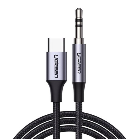 Kabel USB-C UGREEN CM450 do mini jack 3.5mm AUX, 1m (czarny)