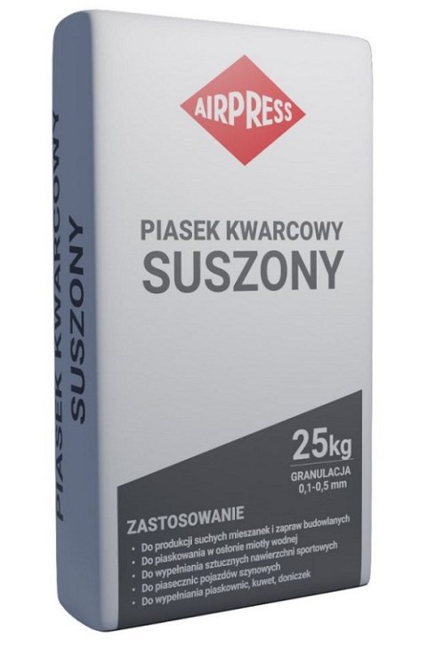 AIRPRESS PIASEK KWARCOWY SUSZONY 25KG 0.5-1.0MM