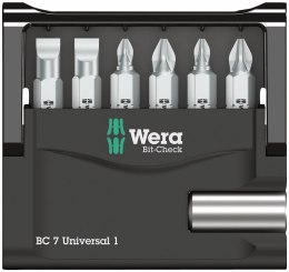 WERA ZESTAW BITÓW BIT-CHECK 7 UNIVERSAL 1, 7CZ.