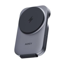 Aukey Magnetyczna ładowarka 3 w 1 MagFusion Aukey LC-MC312, 15W Qi2 (szara)