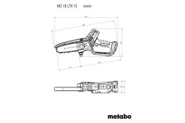 METABO PILARKA ŁAŃCUCHOWA AKUMULATOROWA 15CM MS 18 LTX 0*AH