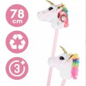 Bakalu Andrzej Bąk Głowa konia jednorożec hobby horse na kiju pluszowy 78 cm