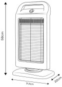 NEO PROMIENNIK HALOGENOWY PODCZERWIENI 400W/800W/1200W BIAŁY