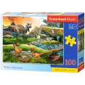 Castor Drukarnia i Wydawnictwo Puzzle układanka 100 elementów Świat Dinozaurów 6+ CASTORLAND