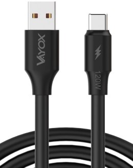 Bodex Electronics Spółka z o.o. Kabel USB-USB-C dwie końcówki 120W 3A 1m czarny