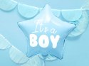 Partydeco Spółka z Ograniczoną Odpowiedzialnością Balon foliowy "It's a boy" na baby shower gwiazda niebieska 48cm