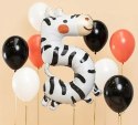 Partydeco Spółka z Ograniczoną Odpowiedzialnością Balon foliowy urodzinowy cyfra "5" - Zebra 42x81 cm