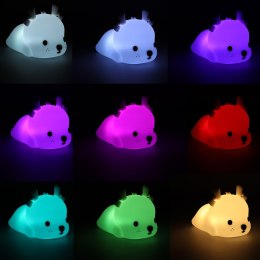 Kik sp. z o.o. sp. k. Lampka nocna dla dzieci dotykowa silikonowa 8 LED USB jelonek