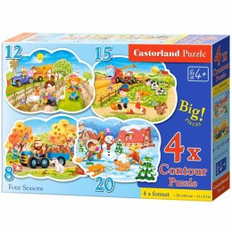 Castor Drukarnia i Wydawnictwo Puzzle 4w1 układanka Cztery Pory Roku 4+ CASTORLAND