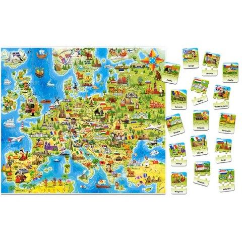 Castor Drukarnia i Wydawnictwo Puzzle edukacyjne układanka Mapa Europy 212 elementów 7+ CASTORLAND