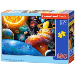 Castor Drukarnia i Wydawnictwo Puzzle układanka 180 elementów Planety i ich księżyce 7+ CASTORLAND