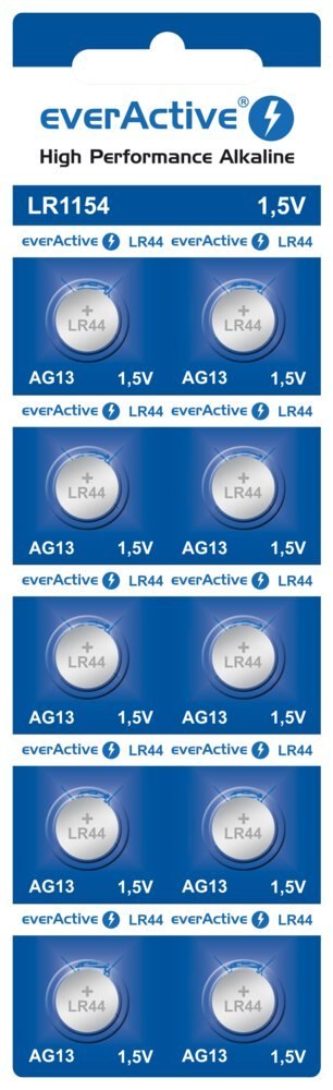 Baltrade Spółka z Ograniczoną Odpowiedzialnością Bateria alkaiczna everActive G13 LR44 LR1154 blister 10szt