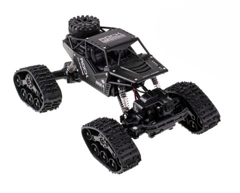 Kik sp. z o.o. sp. k. Samochód zdalnie sterowany na pilota RC Rock Crawler 4x4 LHC012 auto 2w1 czarny