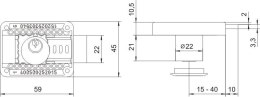 LOB ZAMEK MEBLOWY NIKIEL ZMB-3