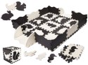 KIK SP. Z O.O. SP.K. Mata edukacyjna piankowa puzzle kojec 114 x 114 x 1 cm czarna 25 elementów